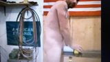 Straight hung fucking a homemade flesh light in his workshop snapshot 8