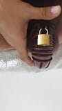 Chastity cage after a week of sissy training, dreaming of a daddy's cock snapshot 5