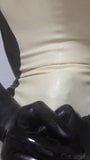 Catsuit handjob wearing latex sheath inside snapshot 18