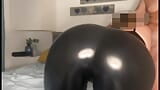 Schoolgirl blowjob in latex leggings snapshot 15