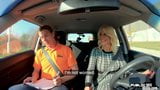 Busty milf publicly riding driving instructor snapshot 2