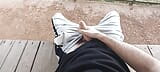 Wank at the baseball field + pissing at the pond of a golf course snapshot 2