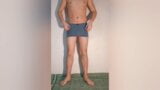 The guy shows how the chastity belt looks in boxer shorts snapshot 1