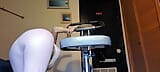 Exercise Bike in Pink Vinyl Then Naked - Ass Worship snapshot 1