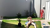 Adorable twink Henry Evans cums while masturbating outdoors snapshot 9