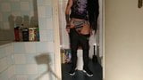 Sexy goth teen pees while playing with her phone pt2 HD snapshot 16