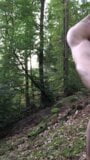 Cute Handsome German boy naked jerk off masturbation in the woods Forrest outdoor cum public big dick small cock muscle snapshot 4