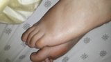 Cumming on girlfriends feet snapshot 3