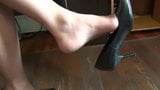 Shoe play in nylons snapshot 10