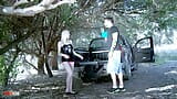 British Pornstar Jessica Jensen fucked in the woods by 2 spanish guys snapshot 5