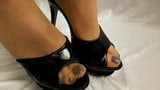 WIFES NYLONS FEET AND  HIGH HEELS snapshot 6