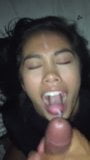 Asian GF Takes Facial snapshot 2