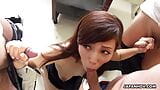 Japanese office lady Yura Hitomi had group sex uncensored. snapshot 2