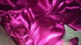 Hot Pink Satin Pajamas With Black Piping snapshot 4