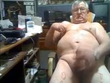 Grandpa jerking off in his workshop milking his dick snapshot 16