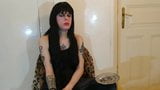 Sexy goth domina smoking pt2 HD snapshot 9