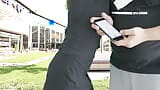 Ejaculate loudly in public on the mall terrace with the Lush remote control vibrator snapshot 14