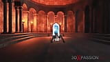 3d dickgirl witch fucks a sexy girl in the dark castle snapshot 4