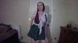 striptease in school uniform with ankle socks snapshot 2