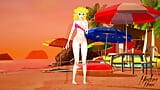 Super Mario Bros Princess Peach kreunt op het strand snapshot 10