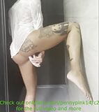 Leaked OnlyFans - Tattooed MILF cums hard while taking a shower snapshot 8