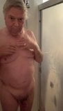 Handsome Grandpa having a shower snapshot 1