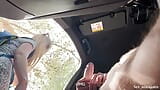 Public Dick Flash! A Naive Teen Caught Me Jerking Off in the Car on a Hiking Trail and Helped Me Out snapshot 3