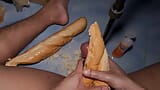 Thai guy jerk off with bread. snapshot 17