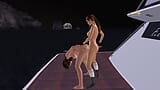 lesbian threesome sex with strapon - Animated porn video snapshot 8