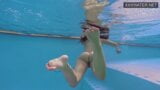 Lana Tanga in red lingerie masturbating underwater snapshot 2