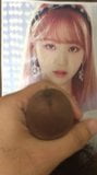 Izone Kim Chaewon sperma eerbetoon klaarkomen op haar gezicht 3 keer snapshot 4