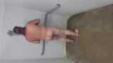 My husband taking a quick shower snapshot 2