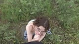 Outdoors BJ with cum in mouth snapshot 4