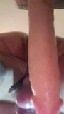 Sissy dal cazzo piccolo prende un dildo mostruoso nel culo snapshot 4