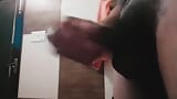 Jerking Off My Dick in A Bathroom and Cumming Hard snapshot 9