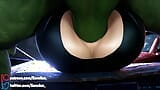 Hulk neukt Natasha's heerlijke ronde kont - 3D Hentai ongecensureerd (enorme monsterlul anaal, ruig anaal) door Saveass snapshot 5