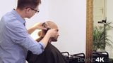 Bald hunk Thomas Friedl barebacks young hairdresser snapshot 3