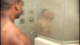 Horny black dude enjoys fucking teen in the bathroom snapshot 2