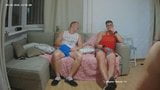 Volwassen blonde magere babe in mmv-trio oraal en neukact snapshot 4