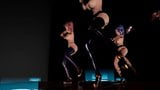 MMD R18 KDA - PopStars Ahri Akali Evelynn Kaisa Streaptease snapshot 9