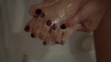 Close-up: Washing my feet in the shower snapshot 9