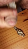 My mother's big gold wristwatch with my cum snapshot 3