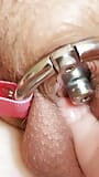 First time cumming in my inverted chastity device 5 inch urethral catheter tube snapshot 6
