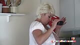 Mature Blonde Dana Hayes Gets Wet and Messy with Ice Cream and Cake snapshot 3