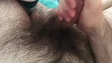 Teasing my hairy cock in the morning snapshot 8