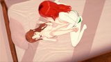 Yuuki asuna mendapat kacau oleh lesbian berambut merah dengan pakai tali. snapshot 11