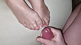 Cum on pearl france toenails in nylon snapshot 5