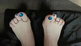 Feet perfection with long toes in silver rings from Mistress Lara snapshot 14