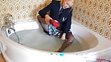 Sexy College Blonde Sophia Smith Gets Her Uniform Wet! snapshot 3
