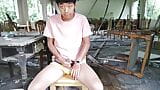 Asian boys Amateur Masturbation cute teen china ruins restaurant snapshot 4